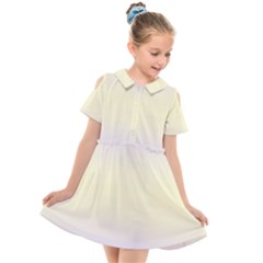 Pale Violet To Cream Yellow Bilinear Gradient Kids  Short Sleeve Shirt Dress