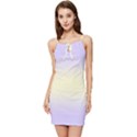 Pale Violet To Cream Yellow Bilinear Gradient Summer Tie Front Dress View1