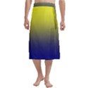 Electric Yellow To Navy Blue Linear Gradient Traditional Men s Hawaiian Lavalava Ie Faitaga Wrap Skirt View1