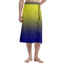 Electric Yellow To Navy Blue Linear Gradient Traditional Men s Hawaiian Lavalava Ie Faitaga Wrap Skirt View3