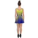 Electric Yellow To Navy Blue Linear Gradient Inside Out Casual Dress View2