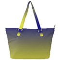 Navy Blue To Electric Yellow Linear Gradient Full Print Shoulder Bag View1
