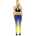 Navy Blue To Electric Yellow Linear Gradient Pocket Leggings  View2