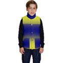 Electric Yellow To Navy Blue Bilinear Gradient Kid s Button Up Puffer Vest View1
