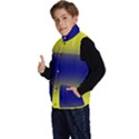 Electric Yellow To Navy Blue Bilinear Gradient Kid s Button Up Puffer Vest View2