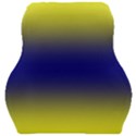 Electric Yellow To Navy Blue Bilinear Gradient Car Seat Velour Cushion  View1