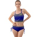 Electric Yellow To Navy Blue Bilinear Gradient Mini Tank Bikini Set View1
