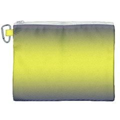 Navy Blue To Electric Yellow Bilinear Gradient Canvas Cosmetic Bag (xxl)