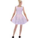 Pale Pink To Pale Violet Linear Gradient Velvet Skater Dress View2