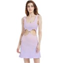 Pale Pink To Pale Violet Linear Gradient Velour Cutout Dress View1