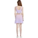 Pale Pink To Pale Violet Linear Gradient Velour Cutout Dress View2
