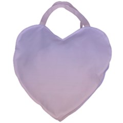 Pale Violet To Pale Pink Linear Gradient Giant Heart Shaped Tote