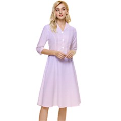 Pale Violet To Pale Pink Linear Gradient Classy Knee Length Dress