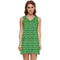 Golden Leaves Tiered Sleeveless Mini Dress View1