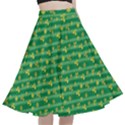 Golden Leaves A-Line Full Circle Midi Skirt With Pocket View1