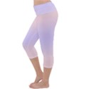 Pale Pink To Pale Violet Bilinear Gradient Lightweight Velour Capri Yoga Leggings View2