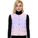 Pale Pink To Pale Violet Bilinear Gradient Women s Button Up Puffer Vest View1