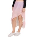 Pale Violet To Pale Pink Bilinear Gradient Asymmetrical Ruffle Hem Skirt  View2