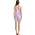 Pale Violet To Pale Pink Bilinear Gradient V-Neck Satin Loungewear Set View4