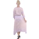 Pale Violet To Pale Pink Bilinear Gradient Quarter Sleeve Wrap Front Maxi Dress View2