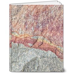 Red And Gray Rock Texture Print 7  X 9  Hardcover Notebook