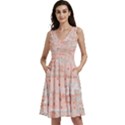 Boho Pattern Sleeveless V-Neck Skater Dress with Pockets View1