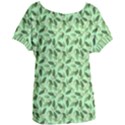 Leaves Pattern Texture Seamless Women s Oversized T-Shirt View1
