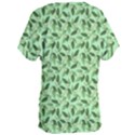 Leaves Pattern Texture Seamless Women s Oversized T-Shirt View2