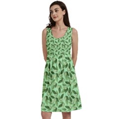 Leaves Pattern Texture Seamless Classic Skater Dress