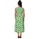 Leaves Pattern Texture Seamless Sleeveless Round Neck Midi Dress View4