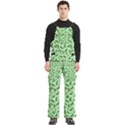 Leaves Pattern Texture Seamless Men s Side Zip Front Pouch Ski And Snowboard Bib Pants	 View1