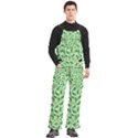 Leaves Pattern Texture Seamless Men s Side Zip Front Pouch Ski And Snowboard Bib Pants	 View3
