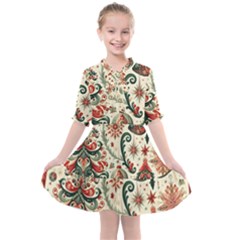 Christmas Tree Snow Kids  All Frills Chiffon Dress