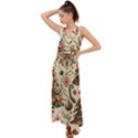 Christmas Tree Snow V-Neck Chiffon Maxi Dress View1