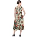 Christmas Tree Snow Round Neck Boho Dress View2