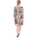 Christmas Tree Snow Quarter Sleeve Front Wrap Dress View2