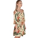 Christmas Tree Snow Velour Kimono Dress View3