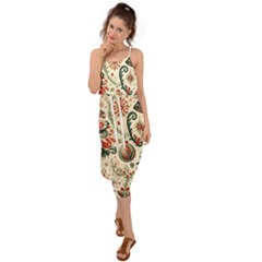 Christmas Tree Snow Waist Tie Cover Up Chiffon Dress