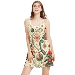Christmas Tree Snow Summer Frill Dress