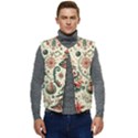 Christmas Tree Snow Men s Button Up Puffer Vest	 View1