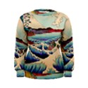 Wave Japanese Mount Fuji Ocean Women s Sweatshirt View1