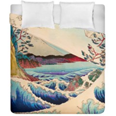 Wave Japanese Mount Fuji Ocean Duvet Cover Double Side (california King Size)