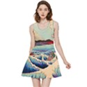 Wave Japanese Mount Fuji Ocean Inside Out Reversible Sleeveless Dress View3