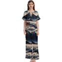 Hokusai Moutains Japan Short Sleeve Long Pants Satin Pajamas Set View1