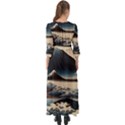 Hokusai Moutains Japan Button Up Boho Maxi Dress View2