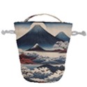 Hokusai Moutains Japan Drawstring Bucket Bag View2