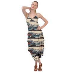 Hokusai Moutains Japan Layered Bottom Dress