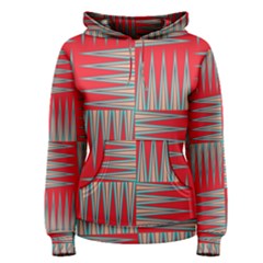 Zigzag Pattern Chevron Red Women s Pullover Hoodie