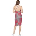 Zigzag Pattern Chevron Red Bodycon Cross Back Summer Dress View2