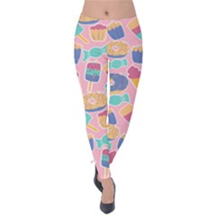 Ice Cream Donut Sweets Candie Velvet Leggings